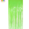 1050 (27) Pastel Green Foil Fringe Curtains