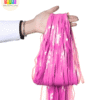 1050 (31) Pastel Pink Foil Fringe Curtain
