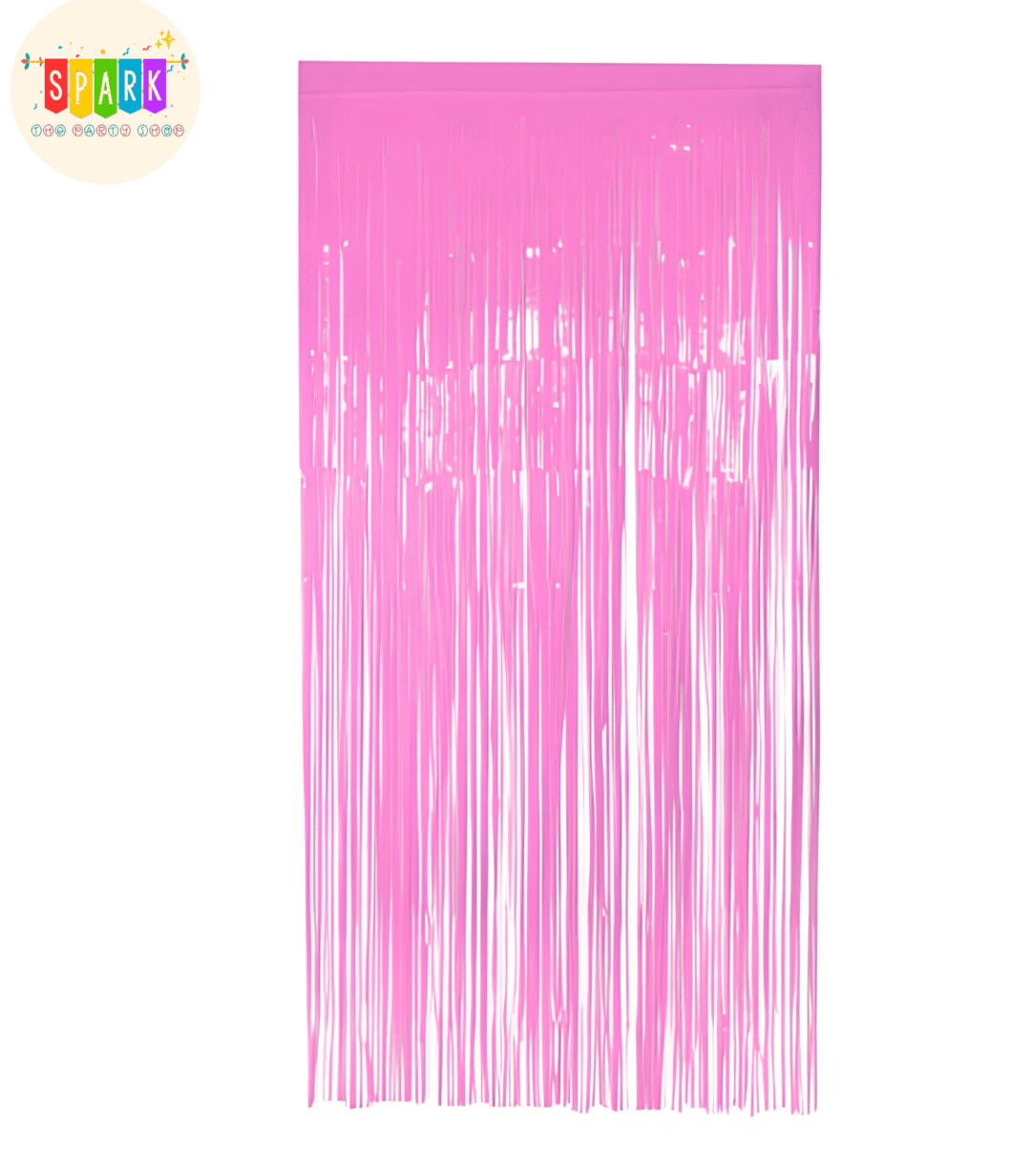 1050 (32) Pastel Pink Foil Fringe Curtain