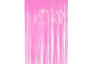 Pastel Pink Foil Fringe Curtain