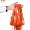 Pastel Orange Foil Fringe Curtains