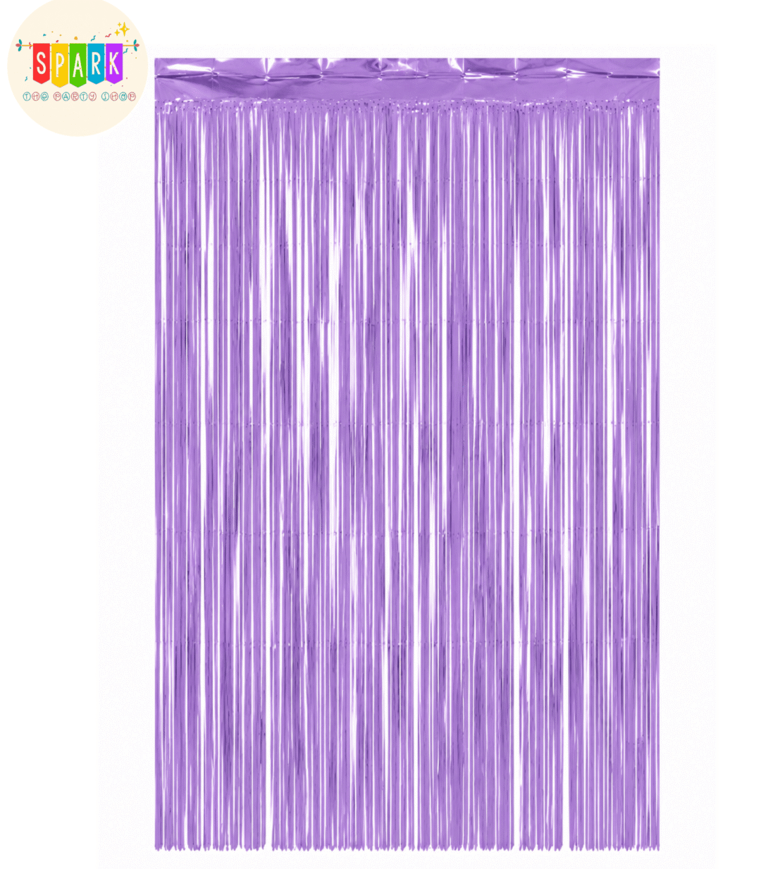1050 (38) Pastel Purple Foil Fringe Curtains