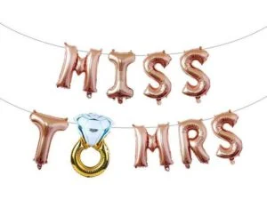 Miss to Mrs foil banner