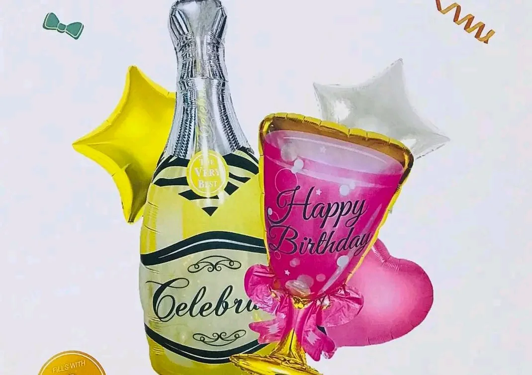 Happy birthday 5 piece set foil balloons
