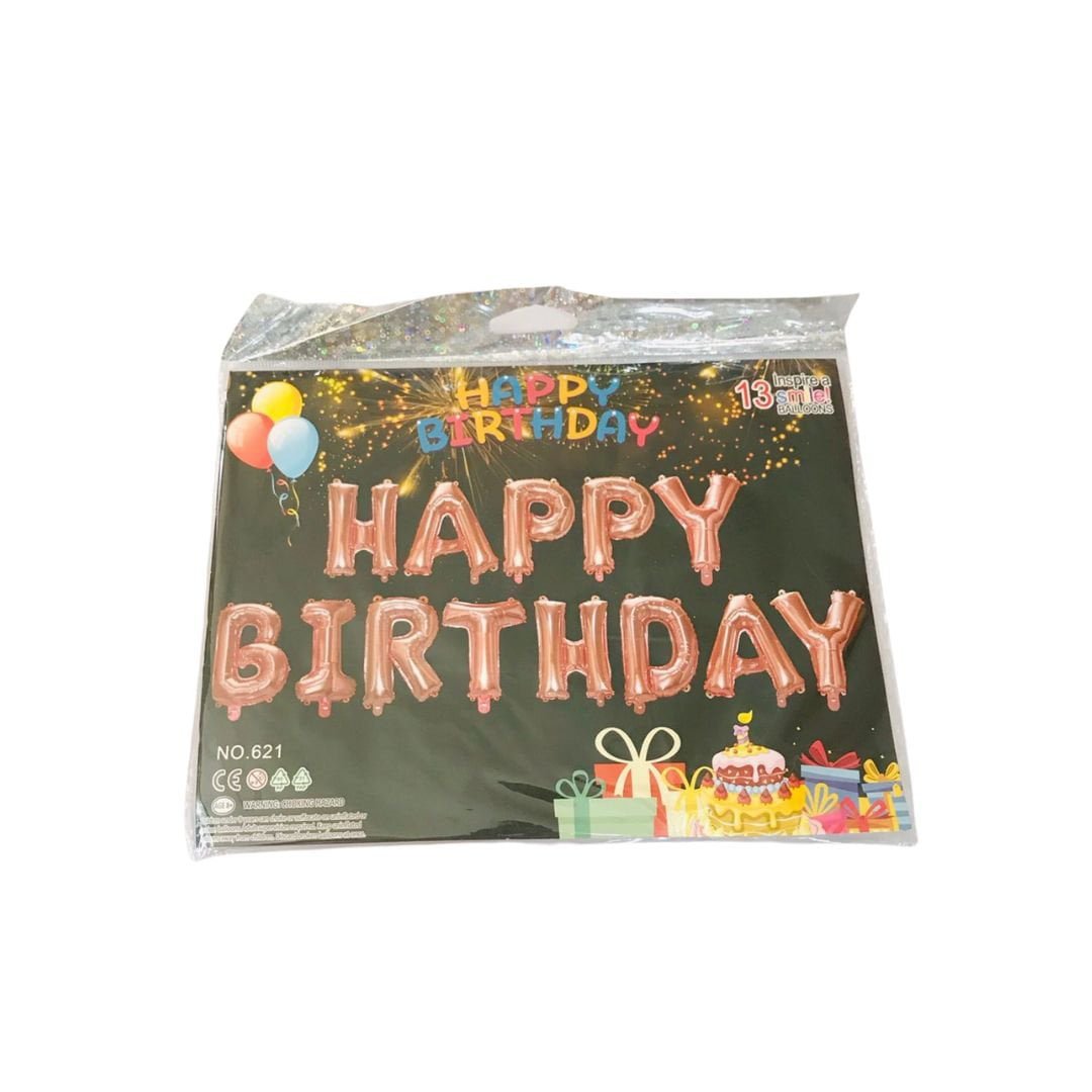 Happy birthday foil banner