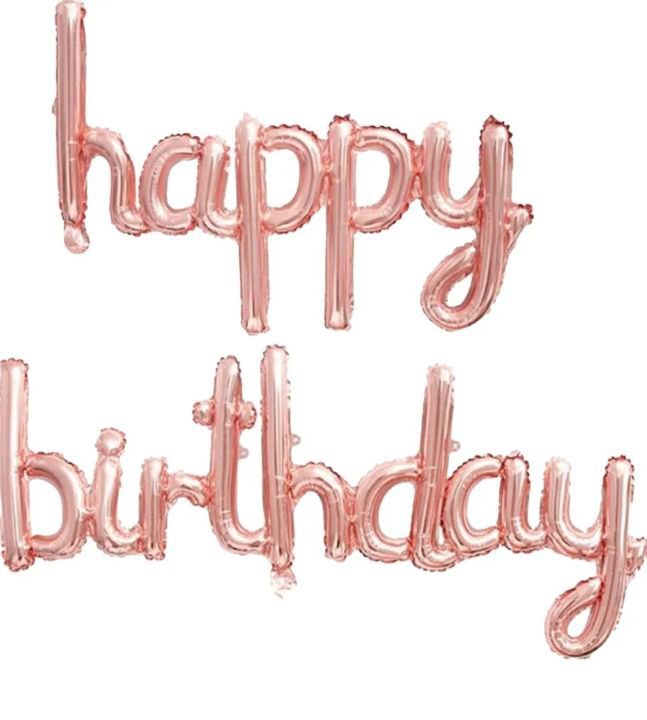 Cursive happy birthday foil banner