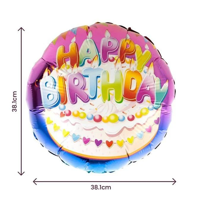 a443955288e5bd3beacba0eb31c85465-3 Happy Birthday Single Foil Balloon