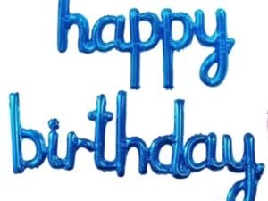 Cursive happy birthday foil banner