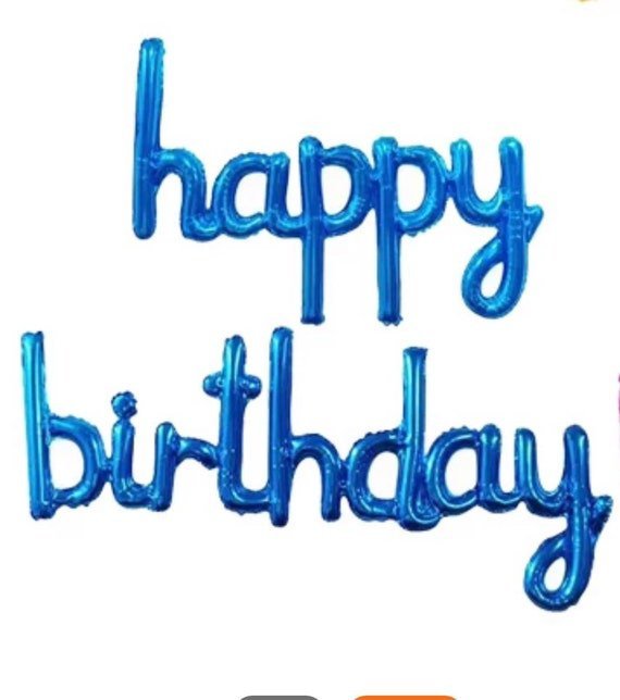 Cursive happy birthday foil banner