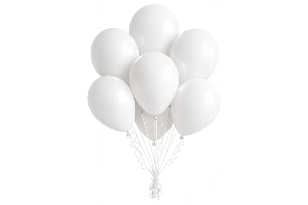 10-Inch White Balloons 100pcs