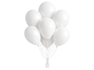 10-Inch White Balloons 100pcs