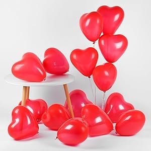 12-Inch Heart-Shaped Balloons (100 pcs)