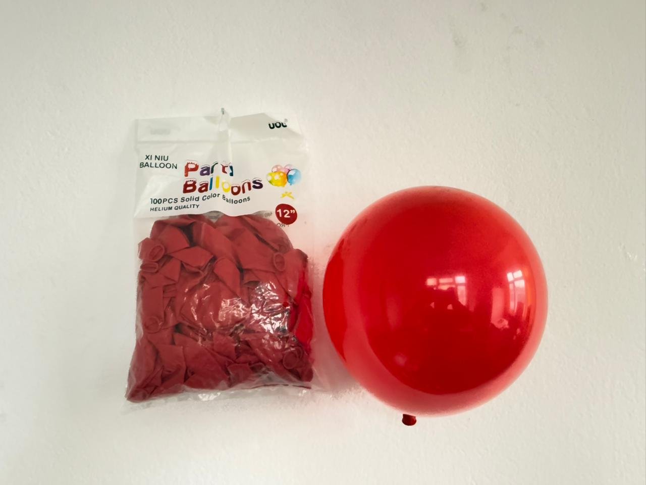 12-Inch Red Round Balloons – Pack of 100