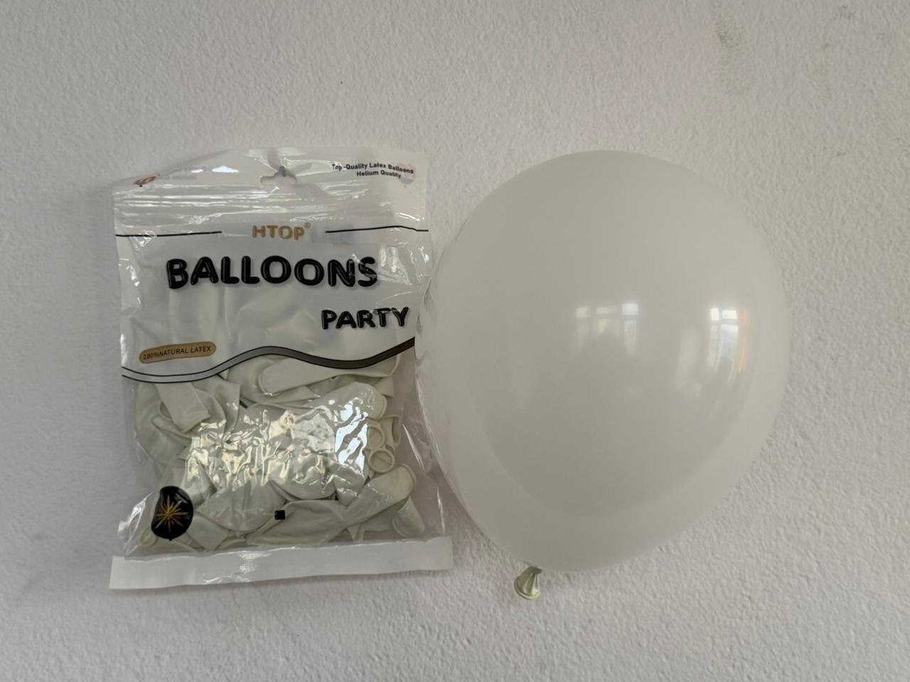 12-Inch White Balloons – Pack of 100