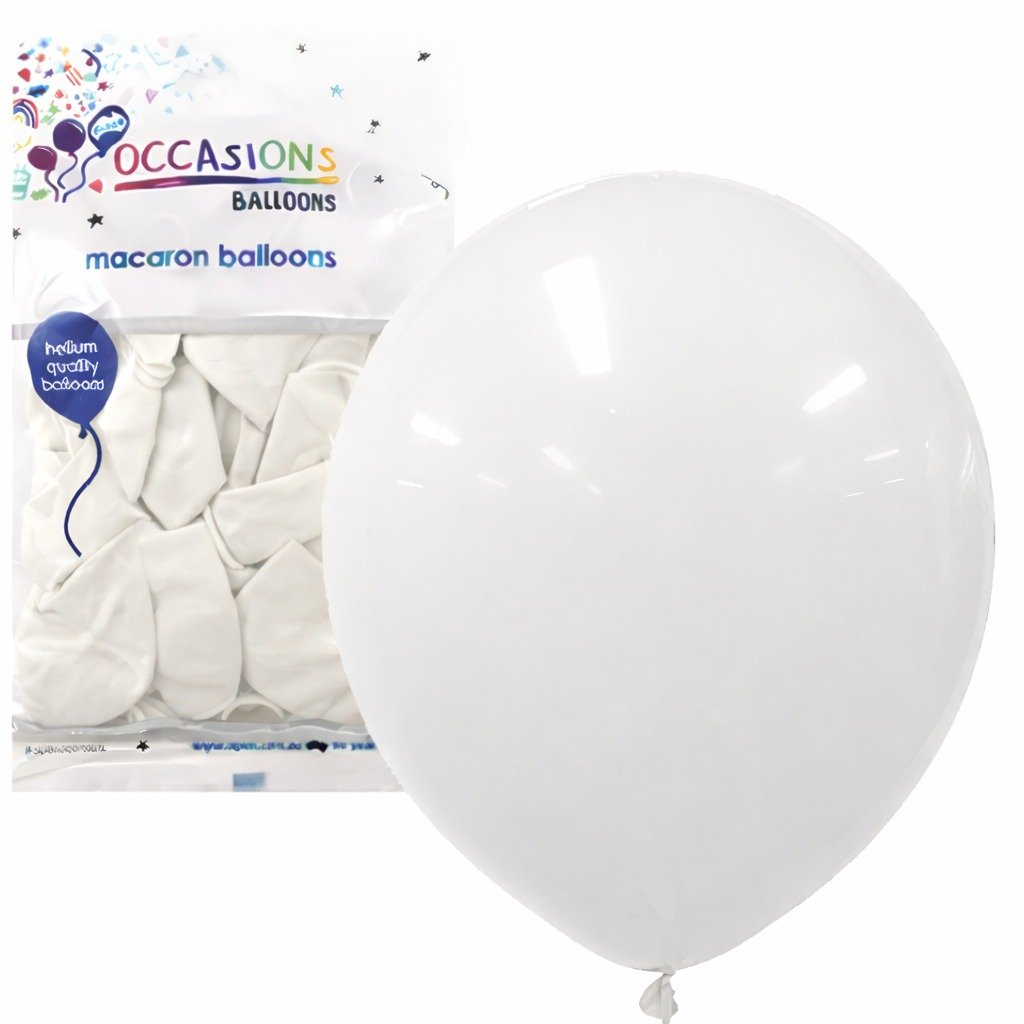 12-Inch White Balloons – Pack of 100