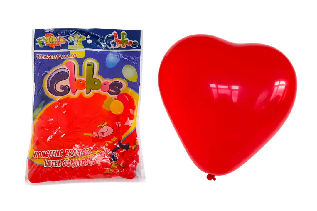 12-Inch Heart-Shaped Balloons (100 pcs)