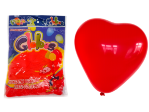 12-Inch Heart-Shaped Balloons (100 pcs)