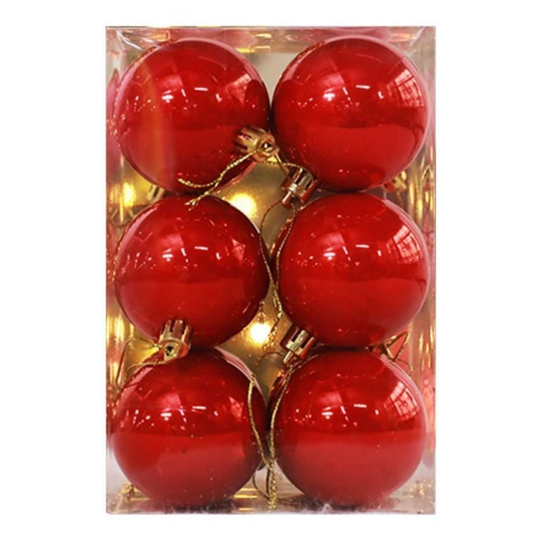 Christmas tree deco red hanging balls