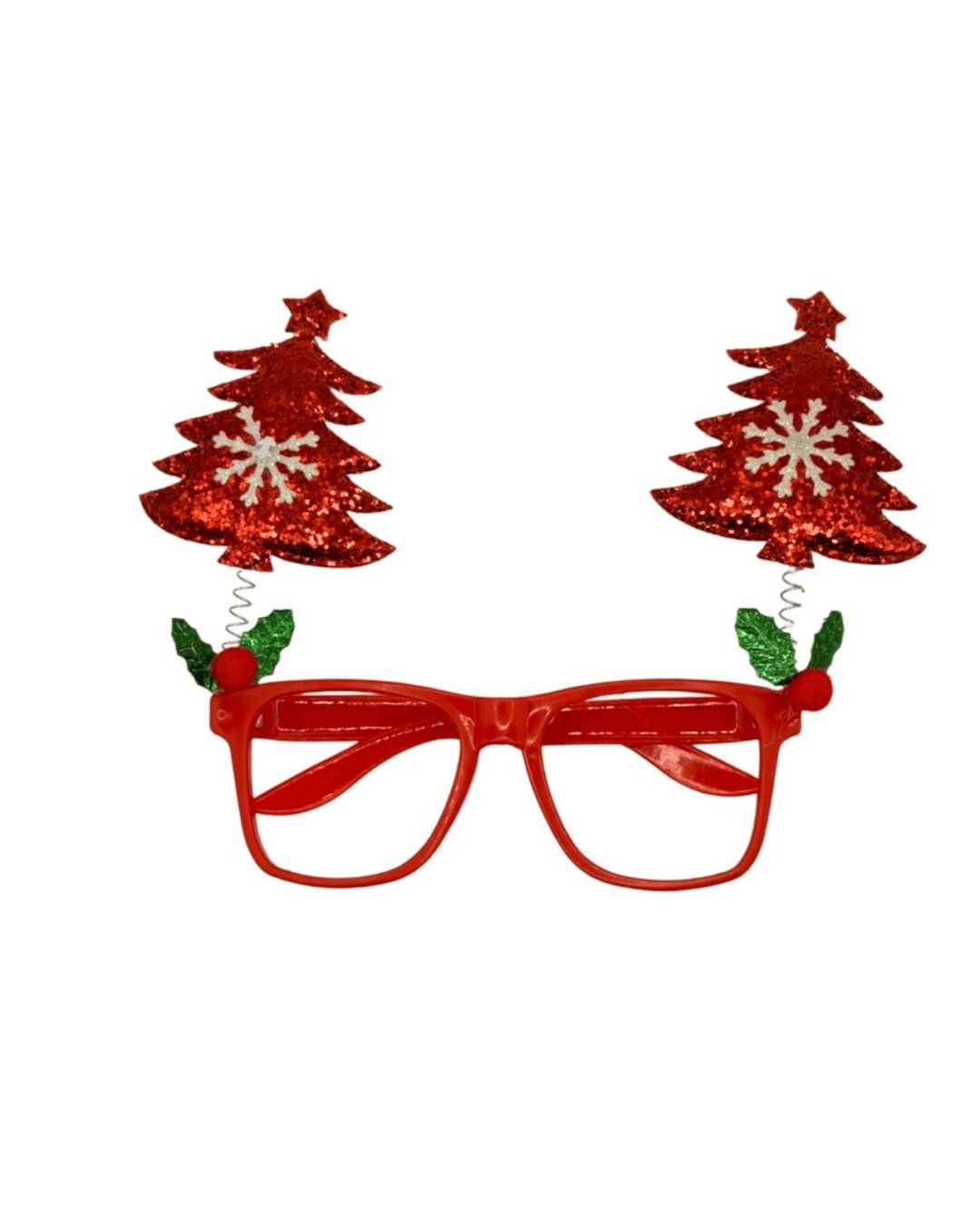 Christmas glasses in red color