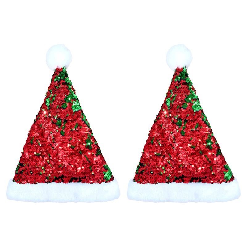 Reversible Sequin Santa Hat