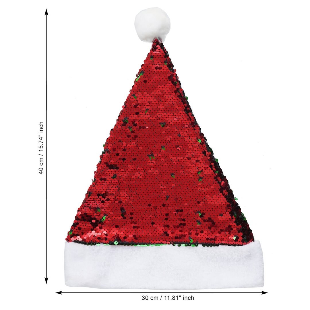 Reversible Sequin Santa Hat