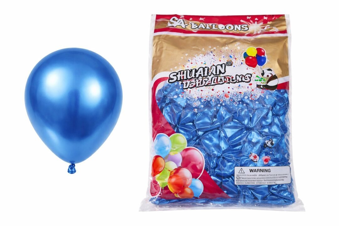 Blue Metallic Balloons