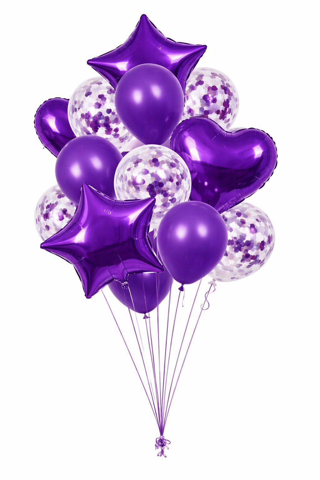 14pc set Purple Balloons