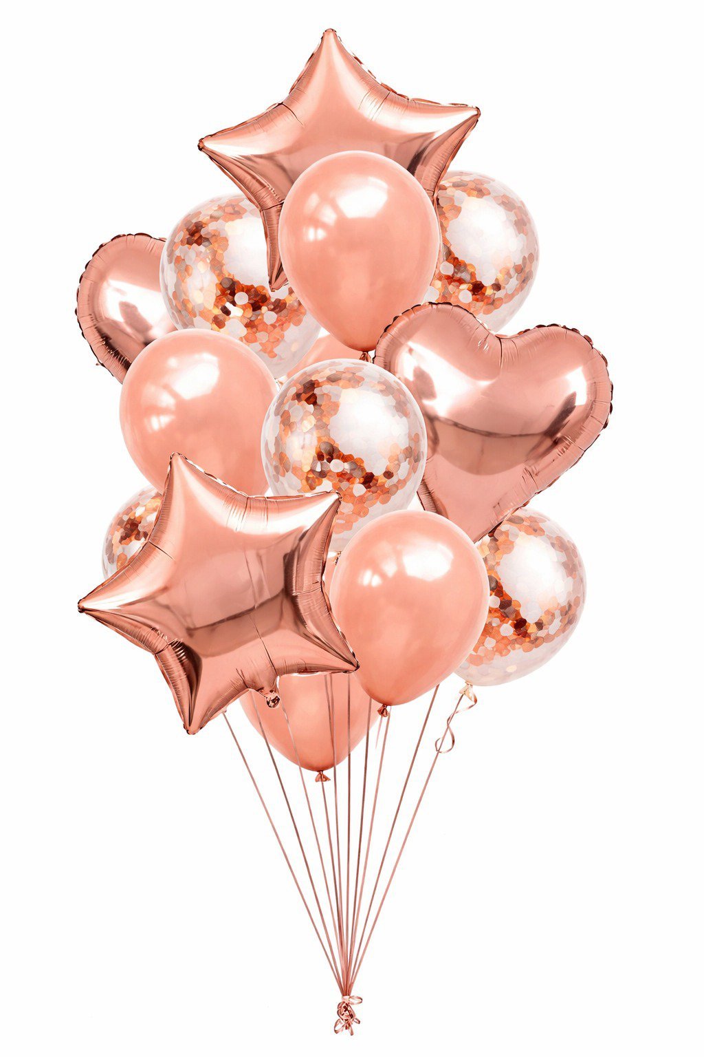 14pc set Rosegold Balloons