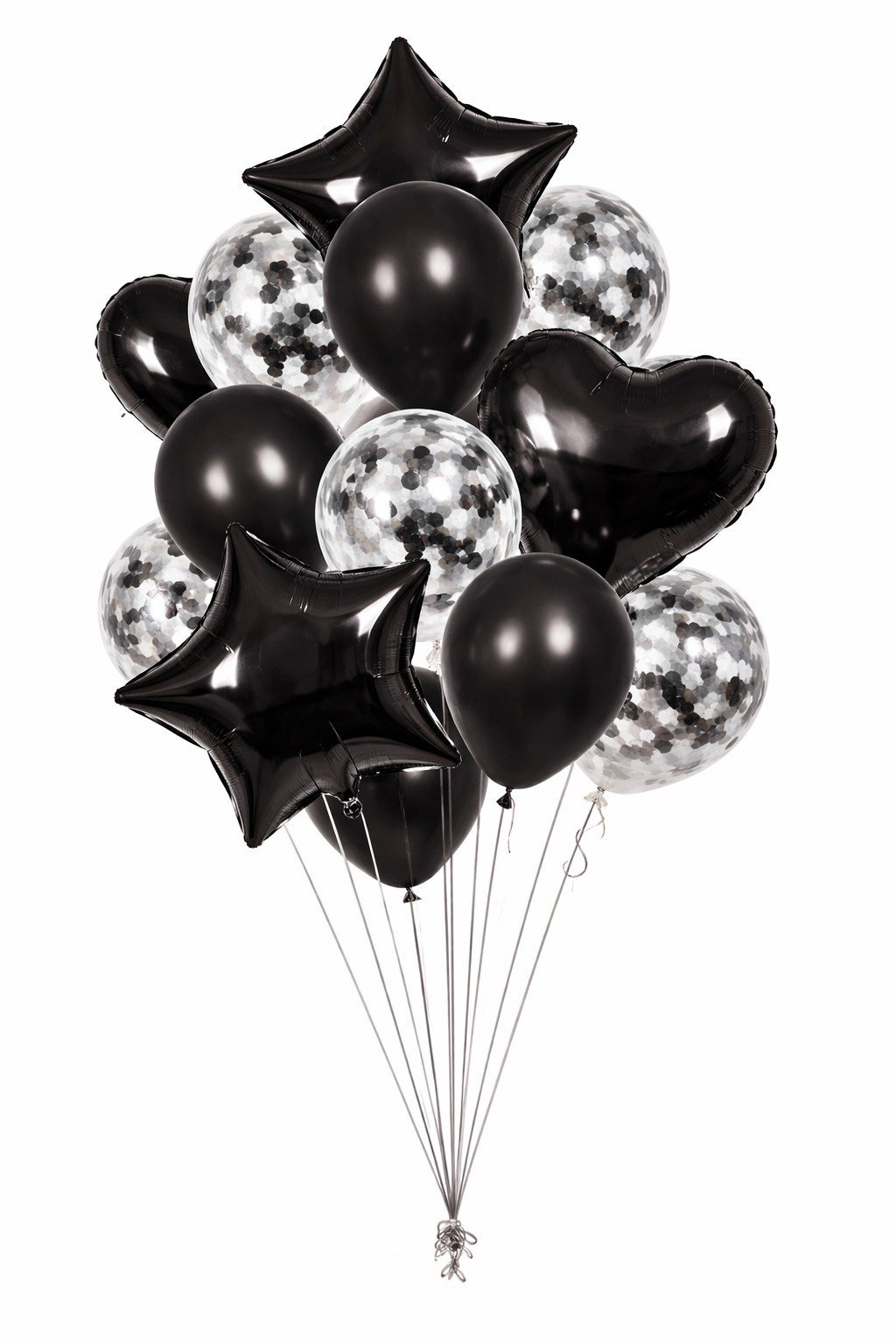 14pc set Black Balloons