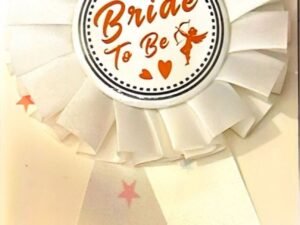 White Bride to be Badge