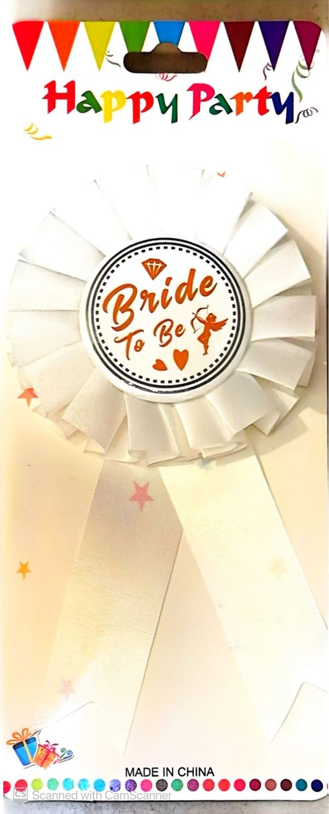 White Bride to be Badge