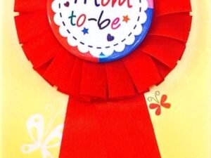 Red Mom to be Badge