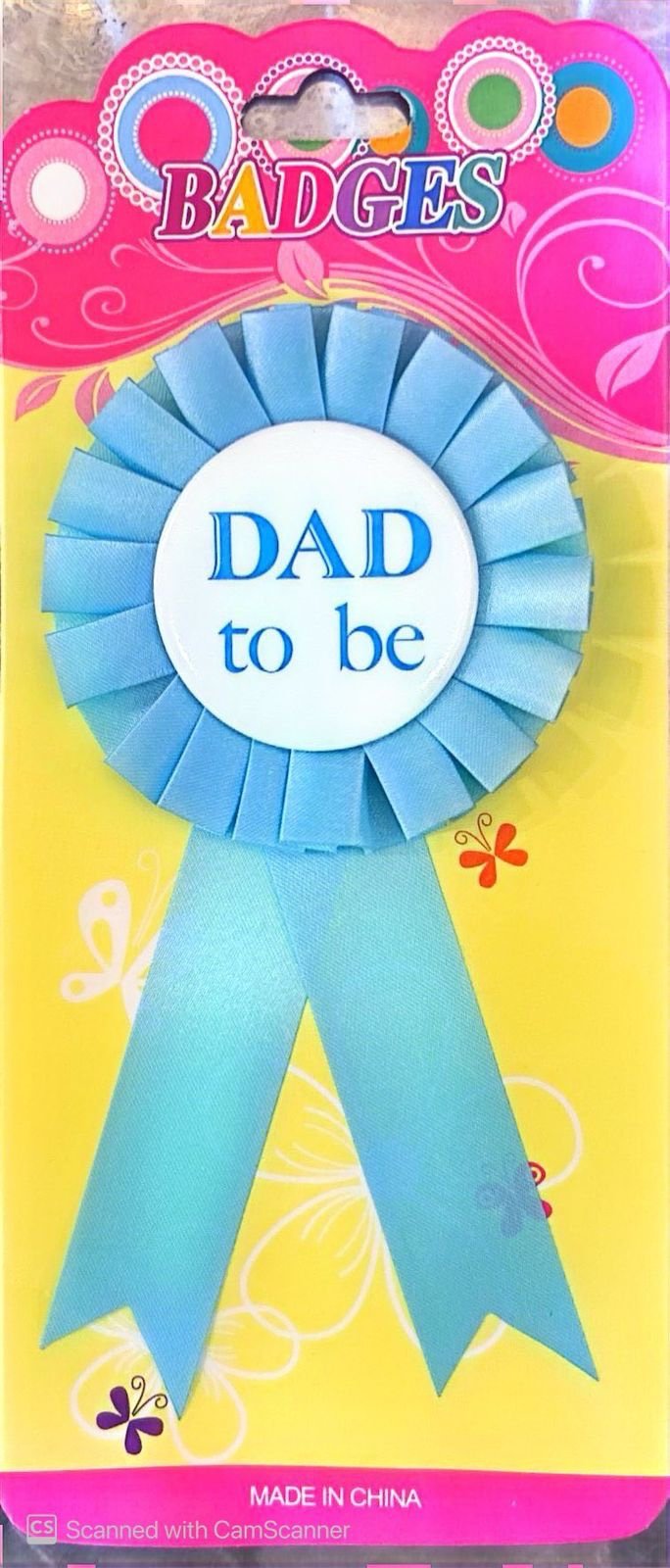 Sky-blue Dad to be Badge