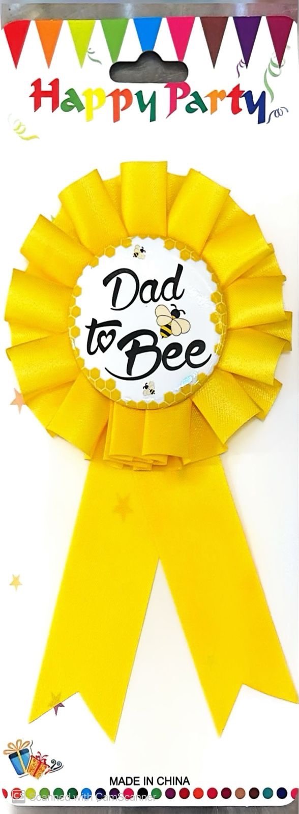 Yellow Dad to be Badge