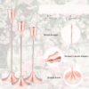 Metal Candle Stands (Rose gold)