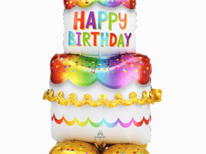 Giant Birthday Cake Foil Balloon Stand