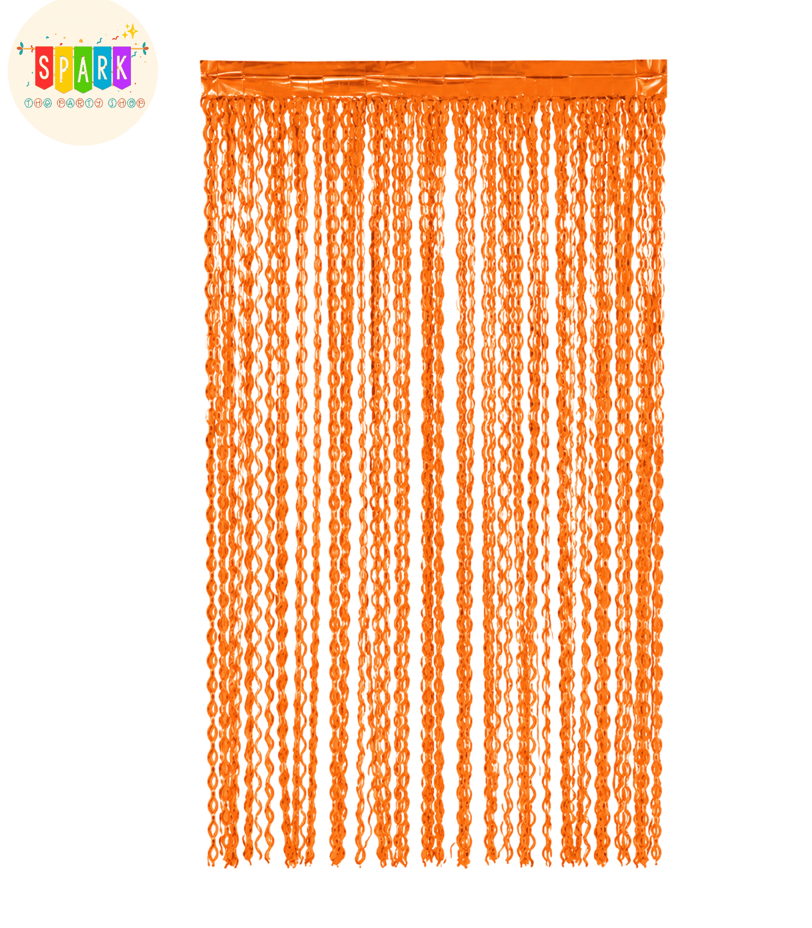 Curl Foil Curtain Orange