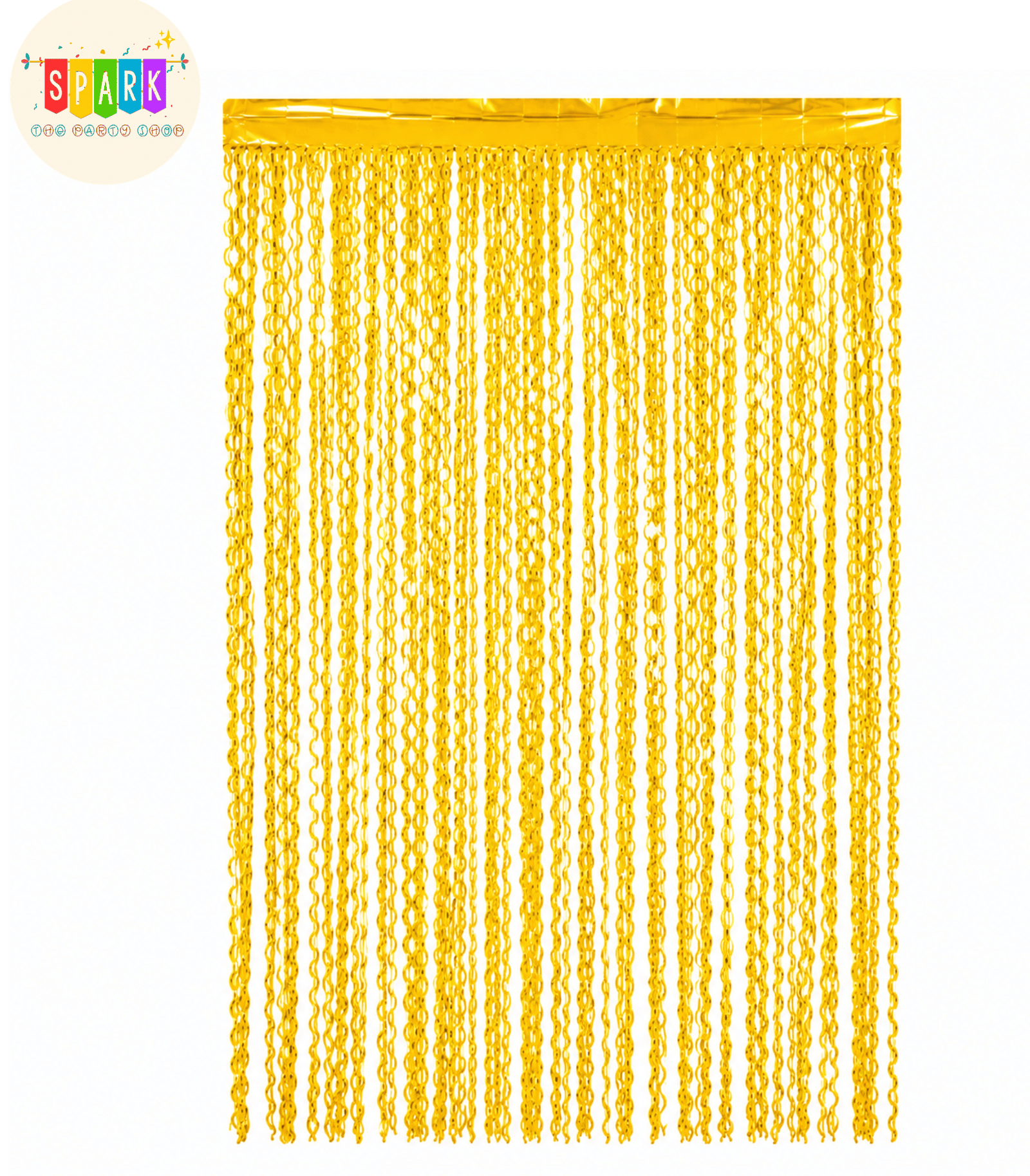 Curl Foil Curtain Yellow
