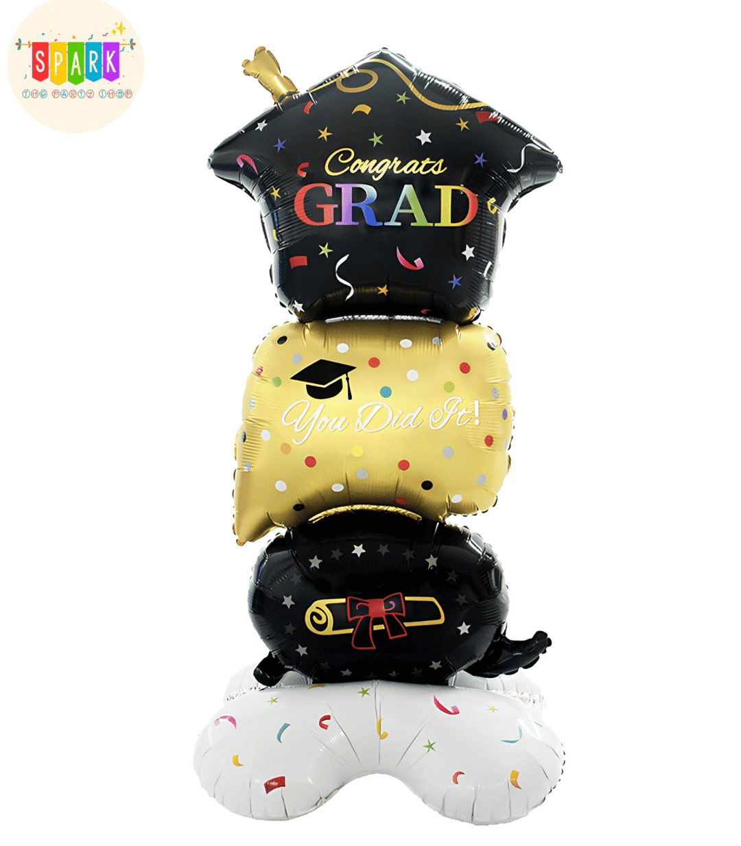 1050 (2) Giant Graduation Foil Balloon Stand
