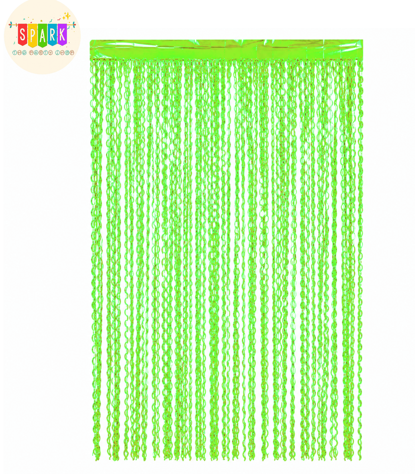 Curl Foil Curtains Green