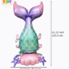 1050 (4) Giant Mermaid Tail Foil Balloon Stand