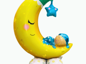 Giant Moon Baby Foil Balloon Stand