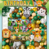 Jungle Safari Birthday Decoration Set