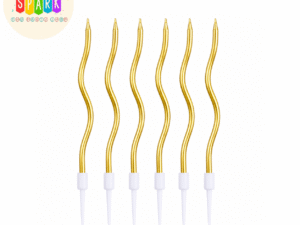 Gold Spiral Birthday Candles (6 Pcs)