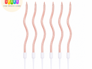 Rose Gold Spiral Birthday Candles (6 Pcs)