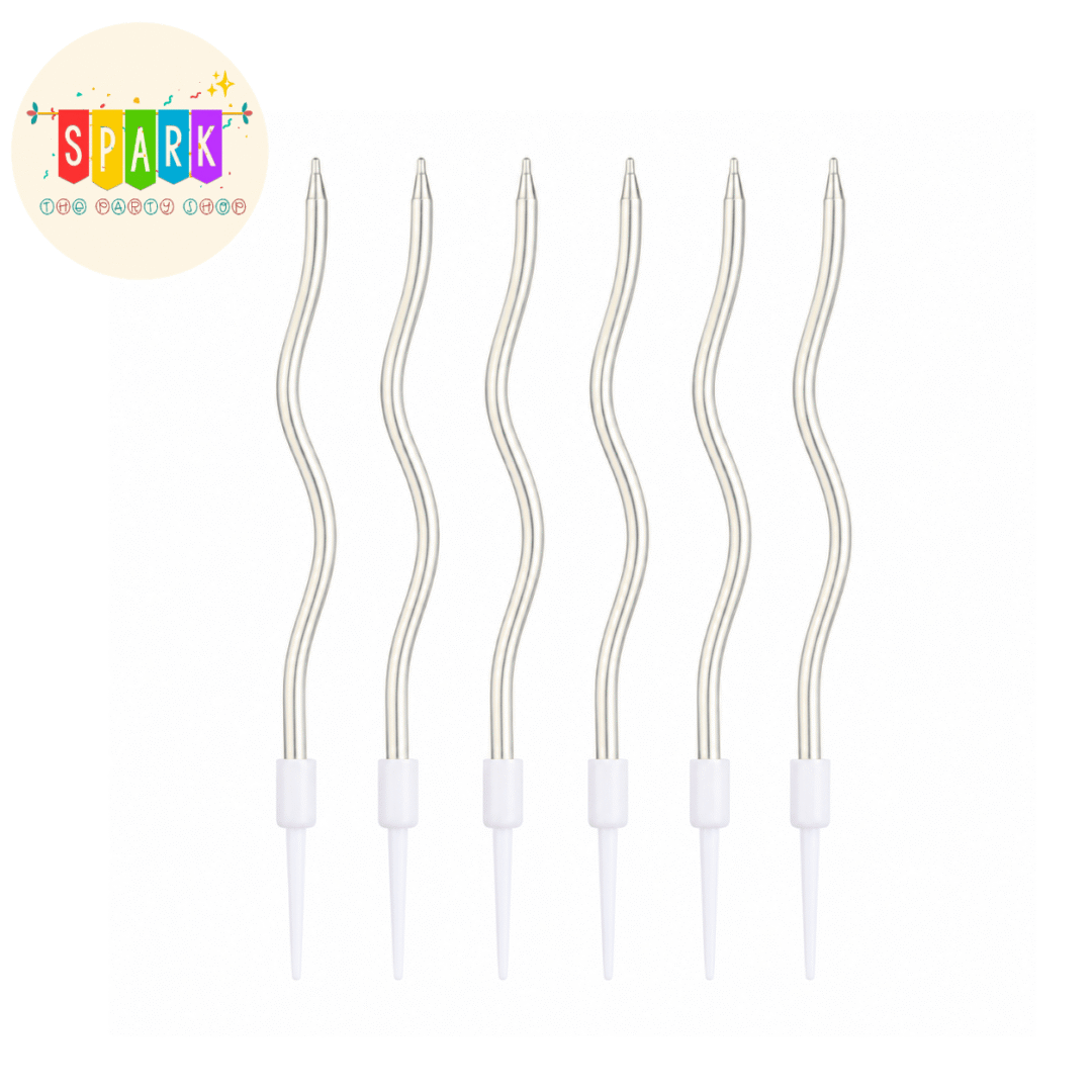 Untitled design - 2026-07-17T160157.611 Silver Spiral Birthday Candles (6 Pcs)