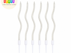 Silver Spiral Birthday Candles (6 Pcs)