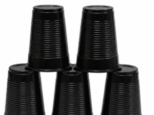 Black Plastic Party Cup – 9.5 cm
