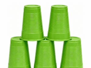 Green Plastic Party Cups – 50 Pieces