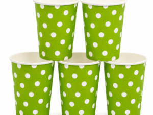 Untitled design - 2026-07-19T162252.567 Green Polka Dot Paper Cups – 10 Pieces